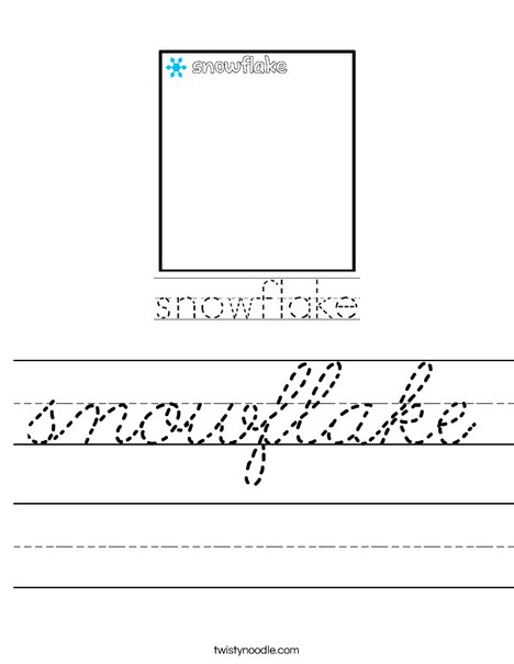 Draw a Snowflake Worksheet
