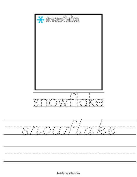 Draw a Snowflake Worksheet