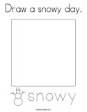 Draw a snowy day Coloring Page