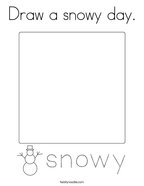 Draw a snowy day Coloring Page