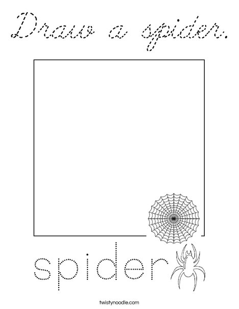 Draw a spider. Coloring Page