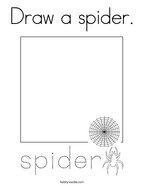 Draw a spider Coloring Page