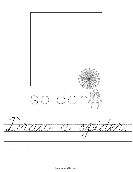 Draw a spider. Worksheet
