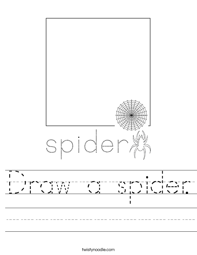 Draw a spider. Worksheet