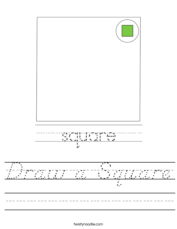 Draw a Square Worksheet