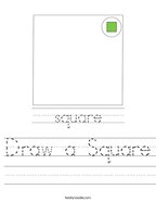 Draw a Square Handwriting Sheet