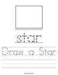 Draw a Star Worksheet