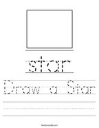 Draw a Star Handwriting Sheet