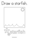 Draw a starfish. Coloring Page