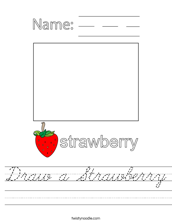 Draw a Strawberry Worksheet