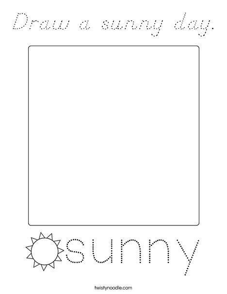 Draw a sunny day. Coloring Page
