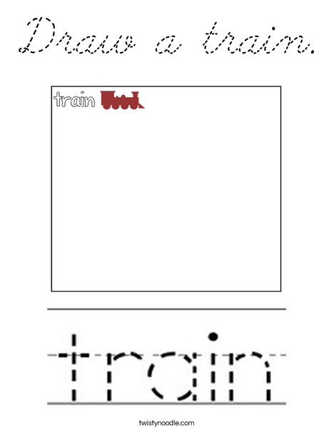 Draw a train. Coloring Page