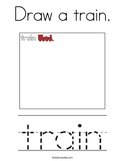 Draw a train Coloring Page
