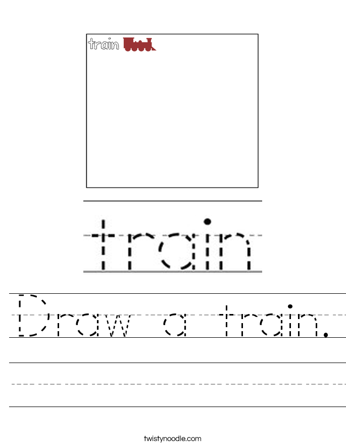 Draw a train. Worksheet