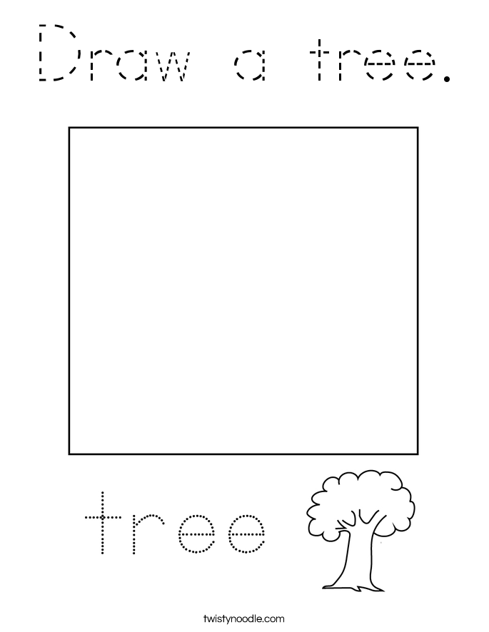 Draw a tree. Coloring Page