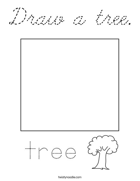 Draw a tree. Coloring Page