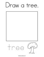 Draw a tree Coloring Page