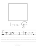 Draw a tree Handwriting Sheet