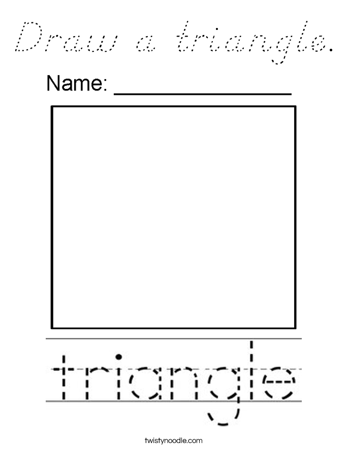 Draw a triangle. Coloring Page