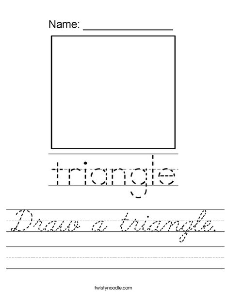 Draw a triangle. Worksheet