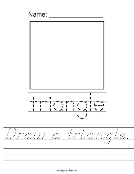 Draw a triangle. Worksheet