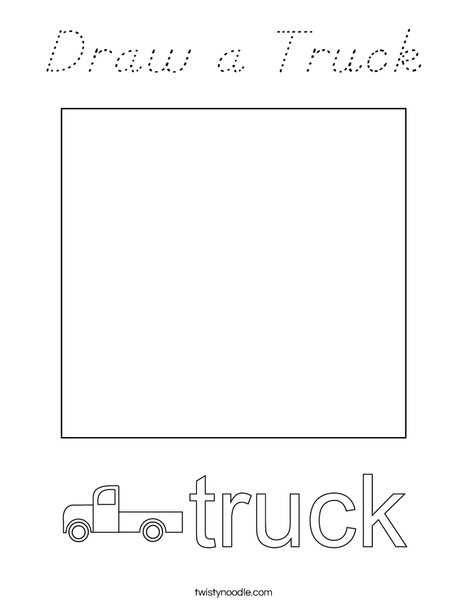 Draw a Truck Coloring Page