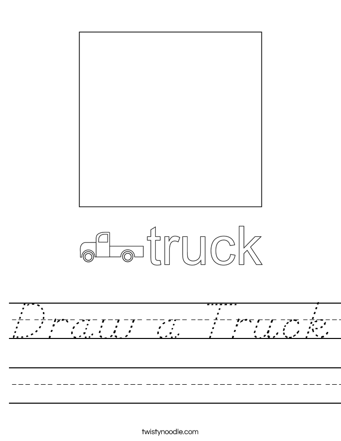 Draw a Truck Worksheet