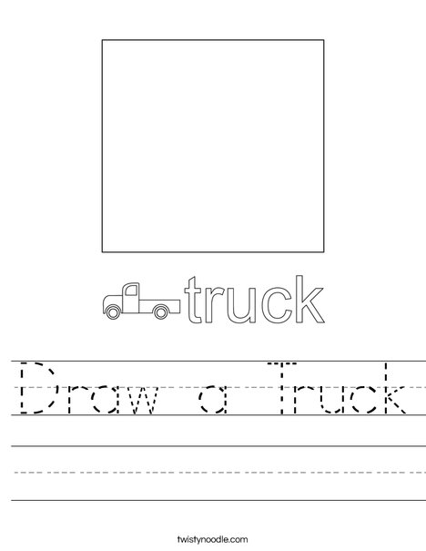 Draw a Truck Worksheet
