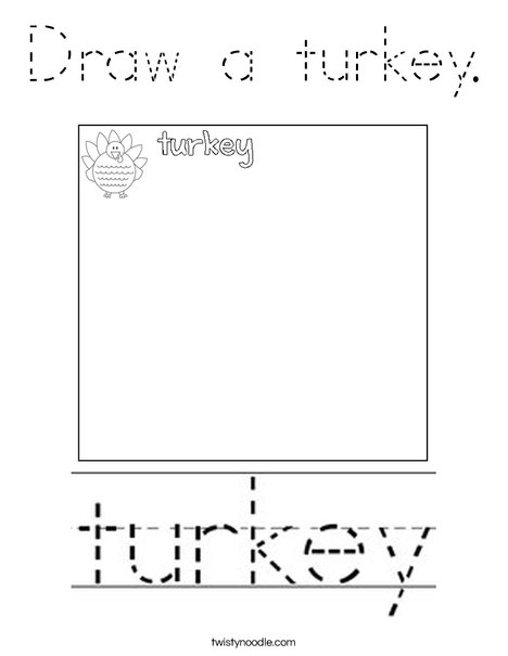 Draw a turkey. Coloring Page