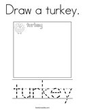 Draw a turkey Coloring Page
