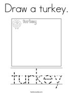 Draw a turkey Coloring Page
