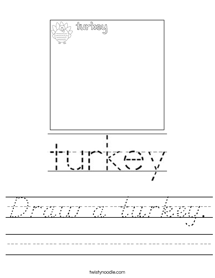 Draw a turkey. Worksheet