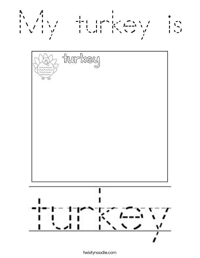 My turkey is Coloring Page