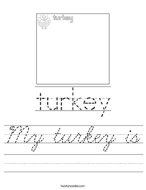 Draw a turkey. Worksheet