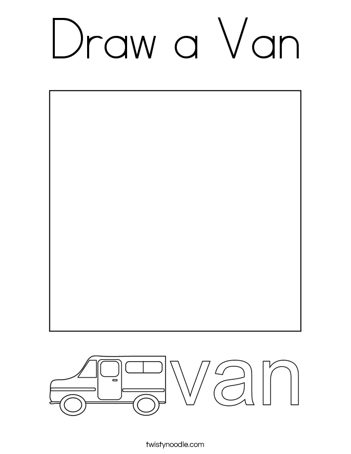 Draw a Van Coloring Page