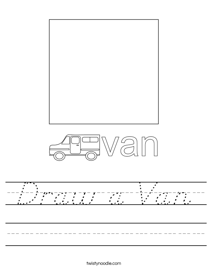 Draw a Van Worksheet