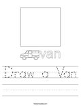 Draw a Van Worksheet