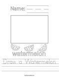 Draw a Watermelon Worksheet