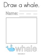 Draw a whale Coloring Page