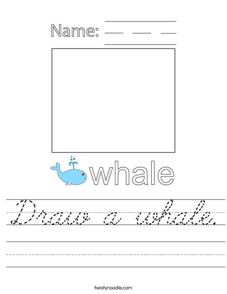 Draw a Whale Worksheet