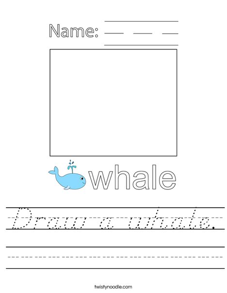 Draw a Whale Worksheet