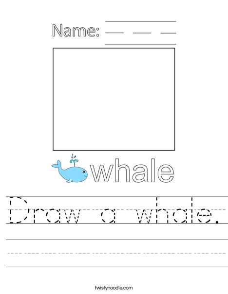 Draw a Whale Worksheet