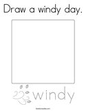 Draw a windy day Coloring Page