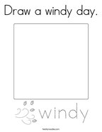 Draw a windy day Coloring Page