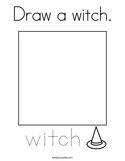 Draw a witch Coloring Page