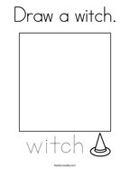 Draw a witch Coloring Page