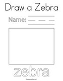 Draw a Zebra Coloring Page