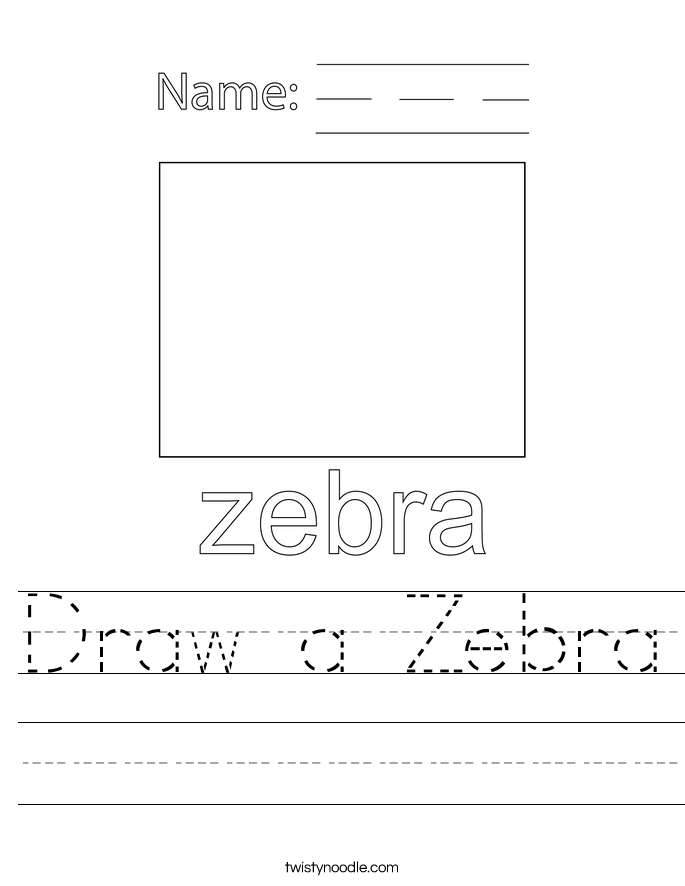 Draw a Zebra Worksheet