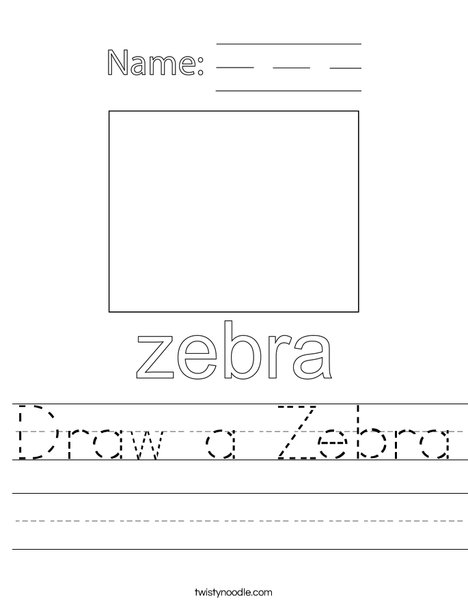 Draw a Zebra Worksheet