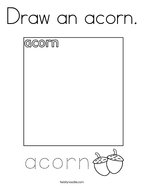 Draw an acorn Coloring Page